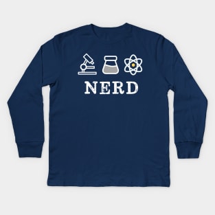 Nerd Retro Vintage Science Kids Long Sleeve T-Shirt